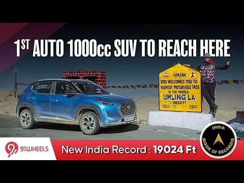 Taking the Nissan Magnite Ez-Shift AMT to Umling La Pass in Ladakh || New India Book of Record