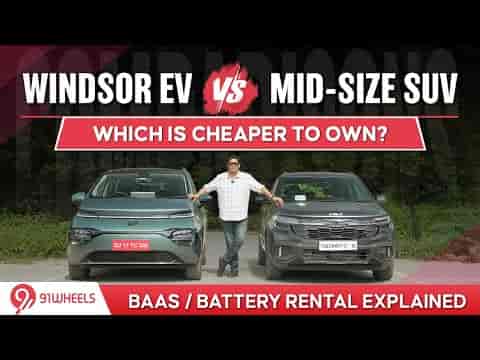 MG Windsor EV vs MidSize SUV Comparison on running & ownership cost + BAAS battery rental explained MG Windsor EV vs MidSize SUV Comparison on running & ownership cost + BAAS battery rental explained