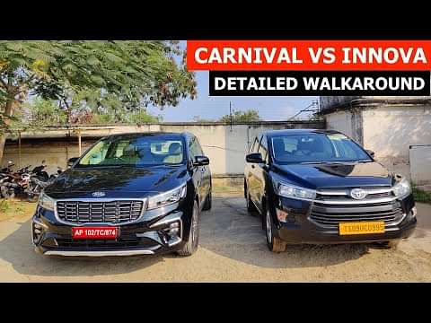 Kia Carnival vs Toyota Innova Crysta : Size comparison