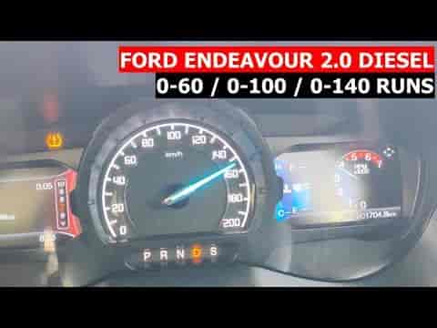 Acceleration run in the 2020 Ford Endeavour