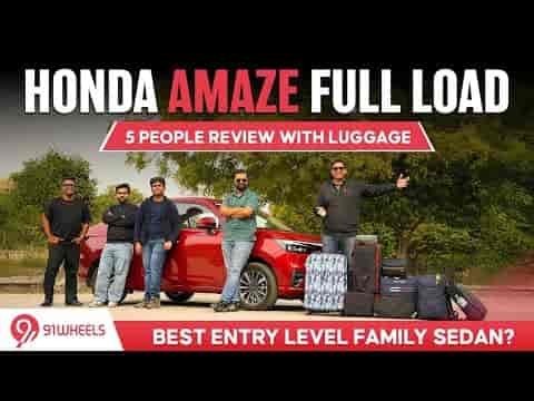 Honda Amaze CVT automatic full load review : 5 people with luggage : best family sedan?