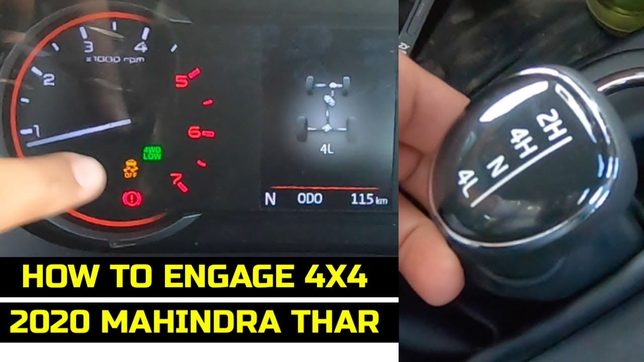 How to use the 4x4 gear lever in the new Thar How to use the 4x4 gear lever in the new Thar