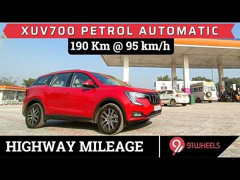 Mahindra XUV700 Petrol Automatic Mileage Run || Highway Fuel Economy at 95km/h
