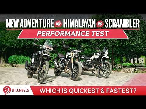 New 2024 Yezdi Adventure vs Royal Enfield Himalayan vs Triumph Scrambler 400X Performance Comparison