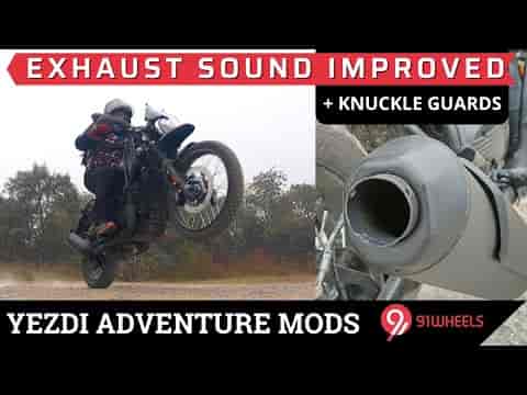 Exclusive : Yezdi Adventure Modifications || Exhaust DB Killer Removal For Sound || Knuckle Guards Exclusive : Yezdi Adventure Modifications || Exhaust DB Killer Removal For Sound || Knuckle Guards