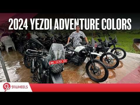 2024 Yezdi Adventure colours : all 4 shades shown in walkaround video