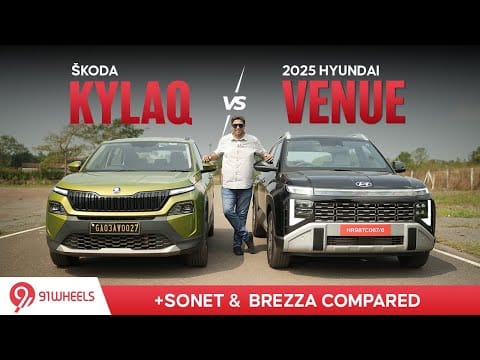 2025 Hyundai Venue vs Skoda Kylaq, Maruti Brezza, Kia Sonet Comparison - detailed analysis video