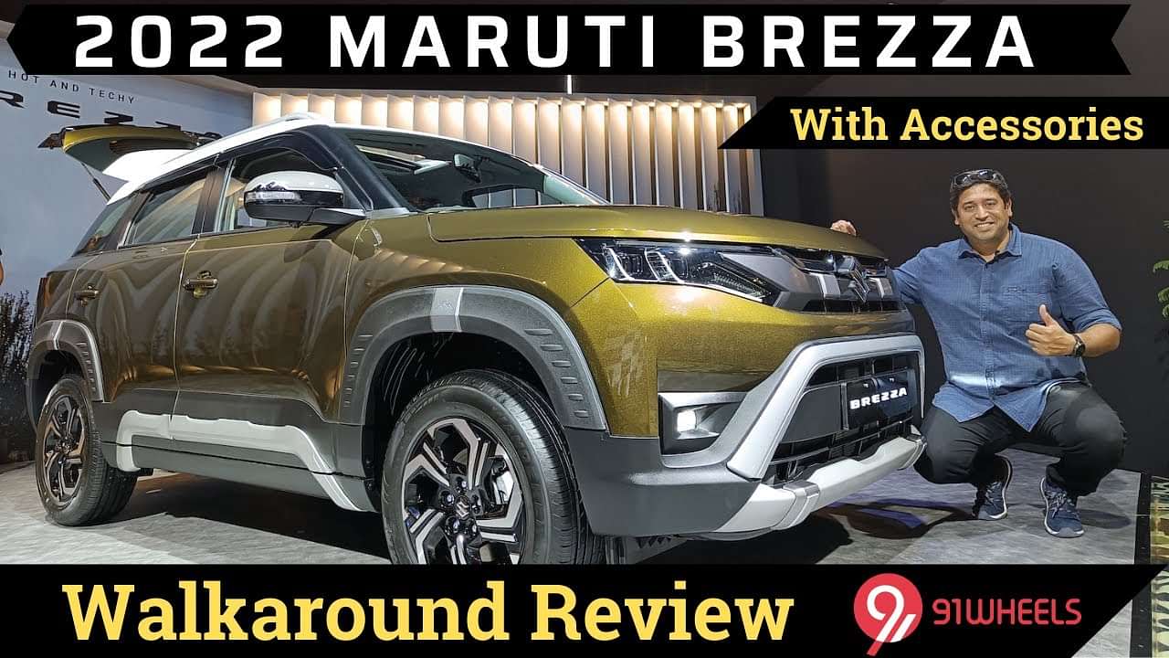 2022 Maruti Brezza Walkaround Review with Accessories || First Look at Terrascape ZXi Petrol