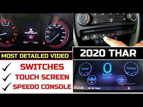 Mahindra Thar buttons / screen explained