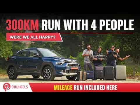 Citroen Basalt Turbo Petrol Automatic Mileage Run with 4 people for 300km in real world conditions