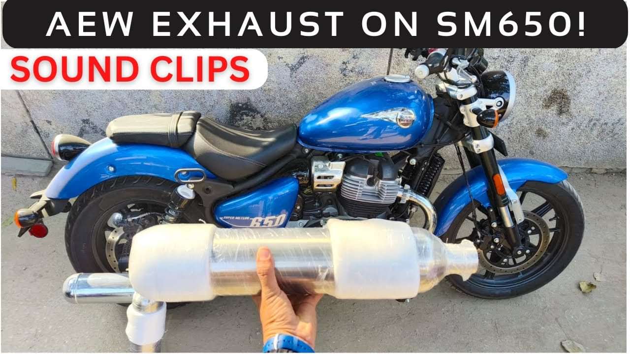 Royal Enfield Super Meteor 650 With AEW Aftermarket Exhaust || Modifications Start Royal Enfield Super Meteor 650 With AEW Aftermarket Exhaust || Modifications Start